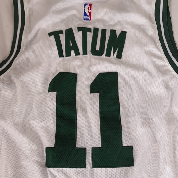 Adidas Celtics White and Green Basketball Jersey - Picture 4 of 6